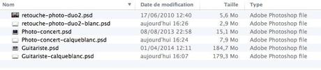 Comment alléger ses fichiers Photoshop. Tuto-poids-resultats-divers