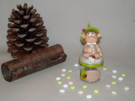 pot à dragée avec p'tit lutin de la forêt enchantée pot à dragée avec p'tit lutin de la forêt enchantée