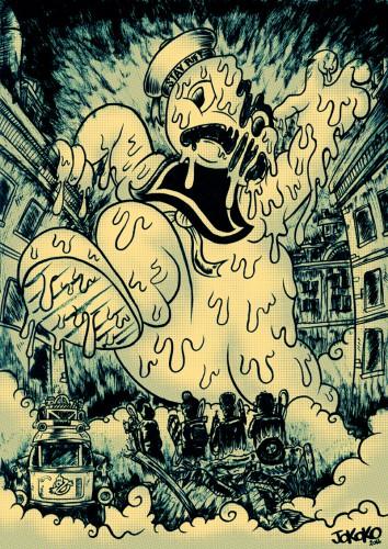 UN DESSINATEUR/UN FILM/ UN DESSIN:JO KOKO BD,bd,bande dessinée,illustration,dessin,dessinateur,scénariste,critique,album,série, dessin original,cinema,cine, Komiks kronik, Chewbacrunk & Doctor G, Jo Koko, Ghostbusters,interview,illustration,