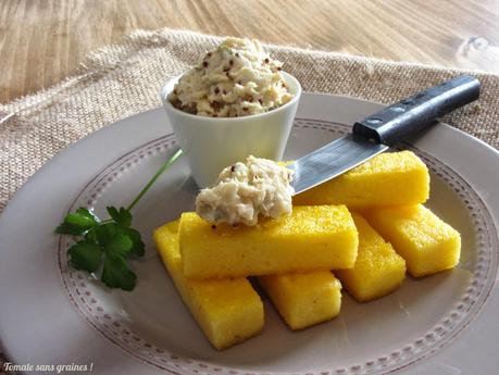 Frites de polenta et rillettes aux deux poissons Frites de polenta et rillettes aux deux poissons
