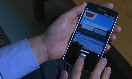 Lecture d'empreinte digitale dans l'app Westpac