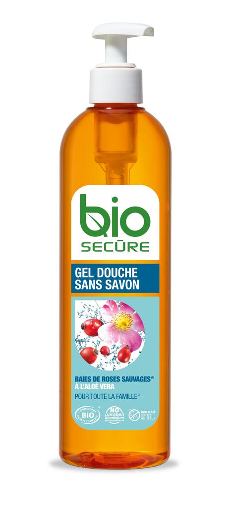 Jeu-concours : tentez de remporter trois lots de soins, Bio Secure Gel Douche Baies de Roses Sauvages 400ml