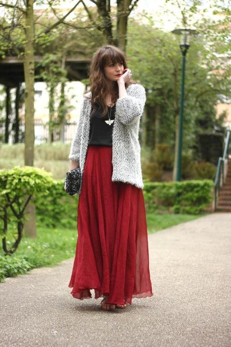 Zephired jupe long rouge blog