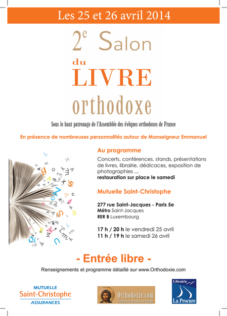 Le Salon du livre orthodoxe: 25 et 26 avril 2014 à Paris