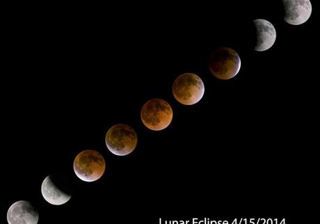 Eclipse totale de Lune du 15 avril 2014 photographiée par Gregg Ruppel