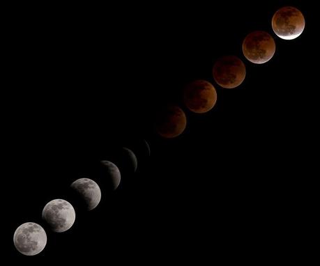Total Lunar Eclipse Over NASA's Johnson Space Center