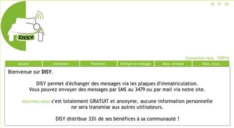 SMS PLAQUE MESSAGE VOITURE IMMATRICULATION ENVOYER CONTACTER VEHICULE DRAGUER TRAFIC PARKING GSM DISY