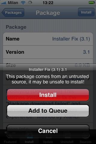 Patch installer 3.1 iPhone