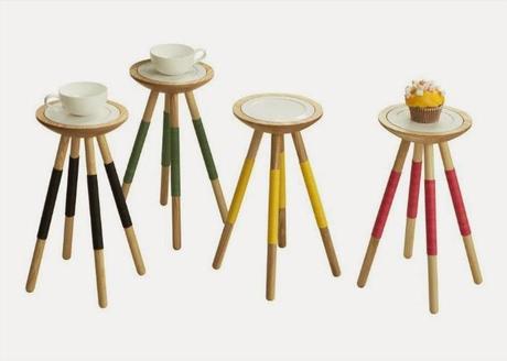 TEA TIME: Les petites tables tabourets Tea For One de Design K