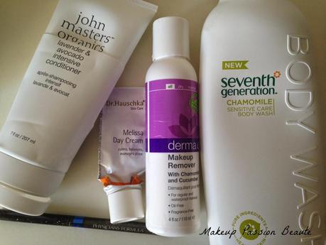 Produits terminés Mars 2014 ; Physicians Formula, Seventh génération, derma e, Dr. Hauschka et John Masters Organics Produits terminés Mars 2014 ; Physicians Formula, Seventh génération, derma e, Dr. Hauschka et John Masters Organics