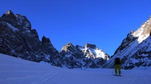 ski rando ailefroide glacier noir