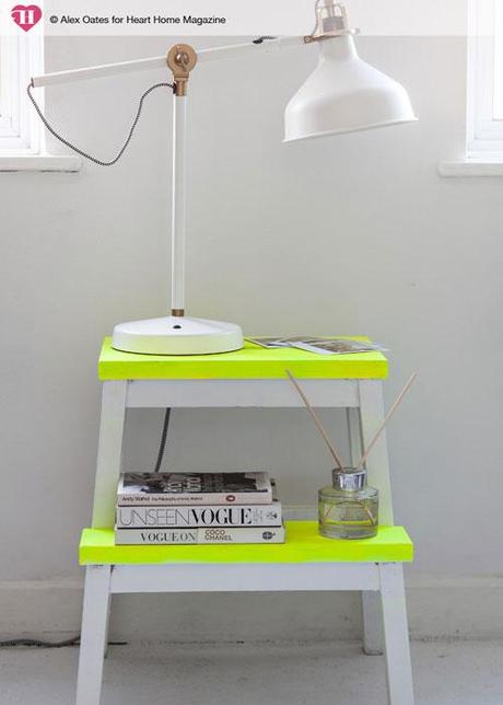 L’idée DIY du week-end : du fluo dans vos accessoires diy-neon-fluo-marchepied-ikea-hack
