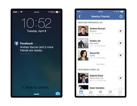 Facebook : Nearby Friends, savoir quand ses amis sont à proximité Nearby Friends Facebook