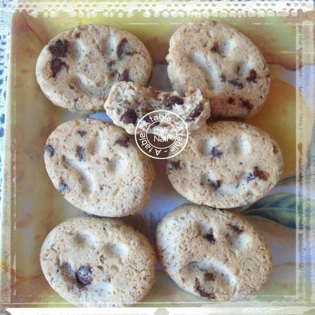 cookies aux graines de sésames et pépites de chocolat