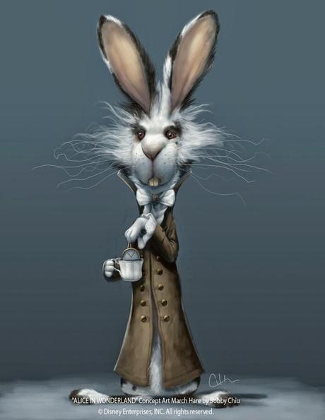 illustration de Bobby Chiu représentant un lapin d'alice au pays des merveilles