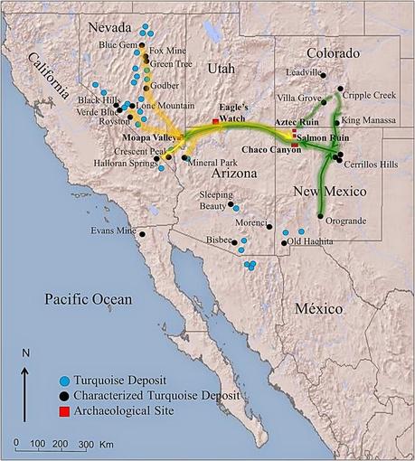 Le réseau de turquoise des indiens Pueblos serait beaucoup plus important qu'on ne le pensait