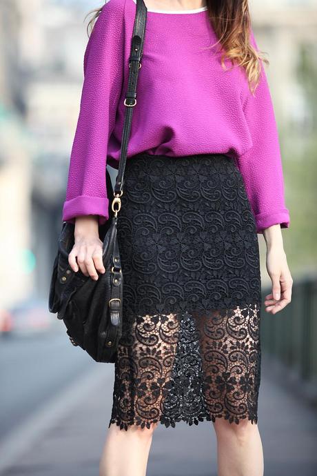 zara tour eiffel pimkie paris la redoute koshka mashka fashion blogger paris photo jupe dentelle pimkie I love Paris