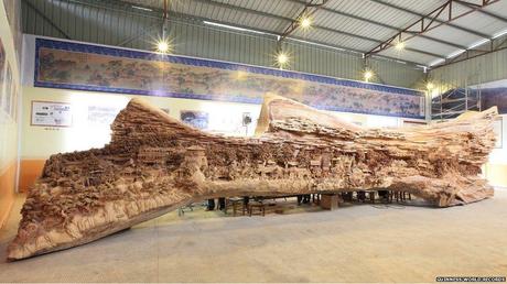 Zheng Chunhui : La plus longue sculpture sur bois du monde © Zheng Chunhui