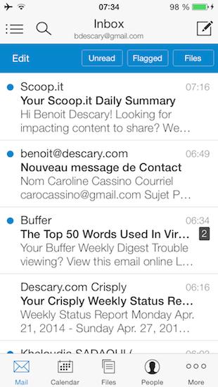Acompli pour iPhone, l’une des meilleures alternatives à Mail acompli iphone email application Acompli pour iPhone, l’une des meilleures alternatives à Mail