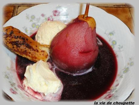 POIRES AU VIN ROUGE poires au vin rouge et sa boule de glace vanille-15