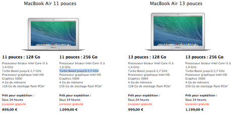 MacBook Air : nouveaux processeurs et baisse des prix sur l’Apple Store MacBook Air prix avril 2014