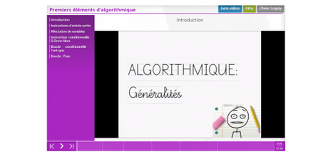 Construction d'un cours vidéo enrichi avec WebMédia2: l'algorithmique Premiers éléments d algorithmique.png