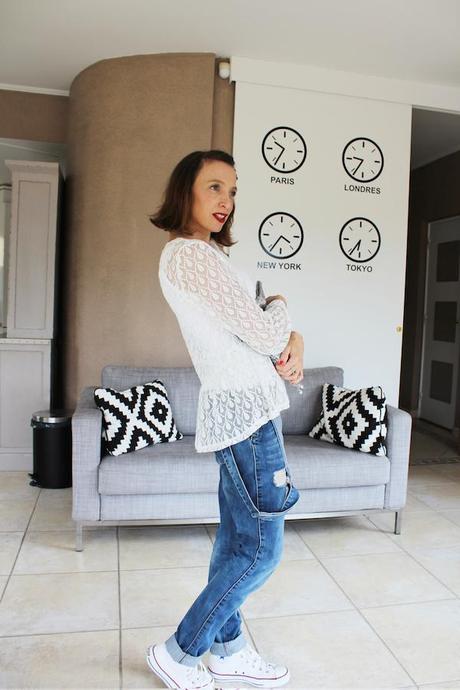 blog mode fashion blog french blogger fashion blogger lisa marie diary outfit ootd khaan hm maje converse 8 Jolie Blouse 