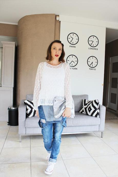 blog mode fashion blog french blogger fashion blogger lisa marie diary outfit ootd khaan hm maje converse 10 Jolie Blouse 
