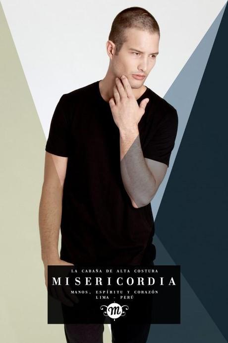 Tee-shirt basique homme manches courtes Misericordia en coton péruvien