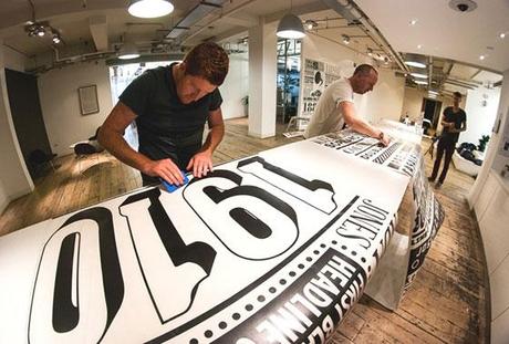 Les fresques typographiques d’Alex Fowkes Typography, packaging and murals by Alex Fowkes