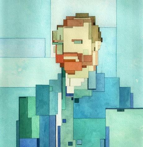 Les aquarelles 8BIT de Adam Lister adam_lister_van_gogh_self_portrait_