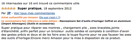 Vente flash : 39% de réduction sur le Set d'outils d'horloger Coffret en aluminium (Mannesmann) Vente flash : 39% de réduction sur le Set d'outils d'horloger Coffret en aluminium (Mannesmann)