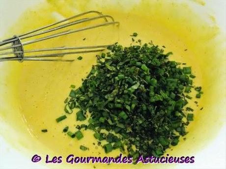 Salade au cake aux herbes aromatiques