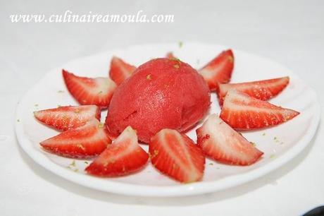 Sorbet fraise de Christophe Michalak