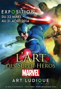 affiche presse Exposition – l’Art des Super-Héros Marvel