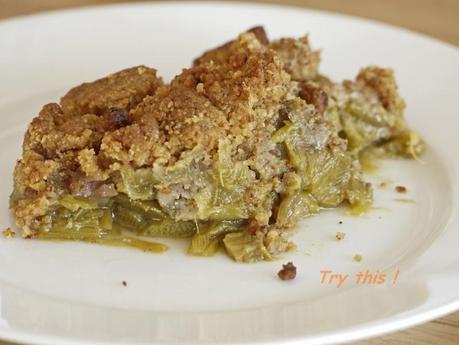 Crumble épicé de rhubarbe crumble rhubarbe