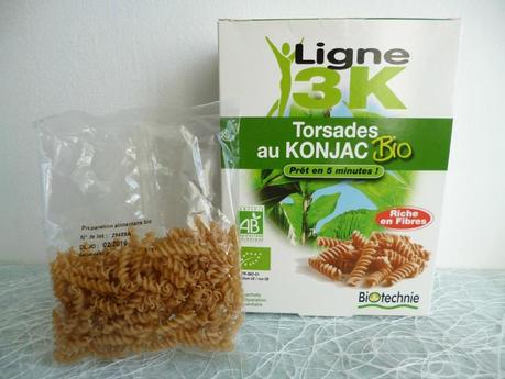 torsades complètes au konjac et leur sauce allégée au cacao et à la gomme de konjac (sans sucre et sans beurre) P1130944