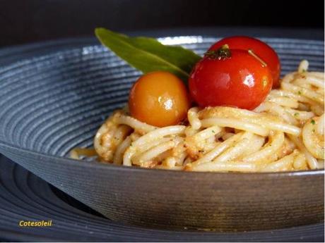 Spaghetti 2 tomates & amandes
