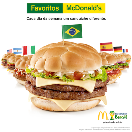 McDonald’s dévoile 7 burgers pour la Coupe du Monde 2014 au Brésil McDonald’s dévoile 7 burgers pour la Coupe du Monde 2014 au Brésil