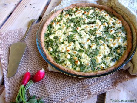Quiche aux petits pois et fanes de radis Quiche aux petits pois et fanes de radis