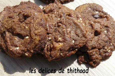 cookies 3 chocolats et sésame