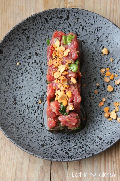 Tartare de bœuf à la thai Tartare de bœuf à la thai