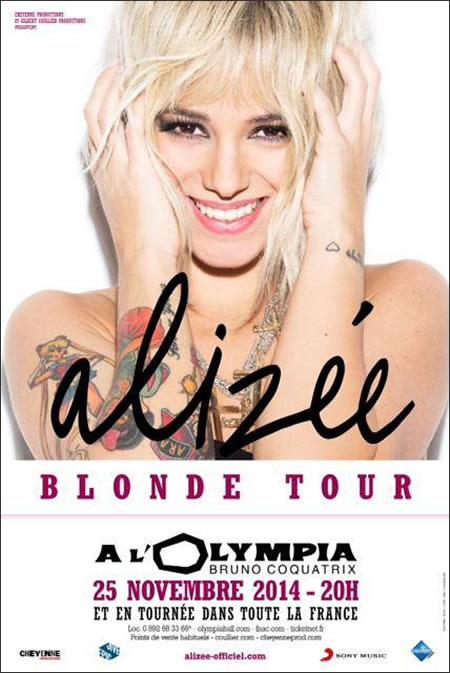 Alizée Blonde Tour Olympia - DR