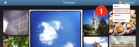 Instagram : Modifier mon profil