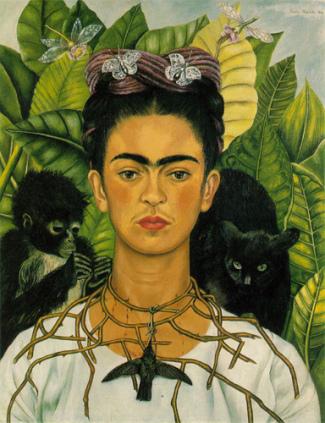 Frida Kahlo, Autoportrait au collier d'épines et au colibri, Nickolas Muray Collection, Harry Ransom Center, University of Texas at Austin