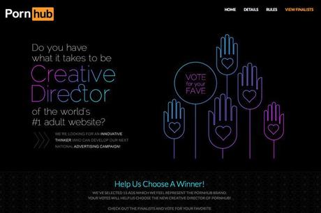 Les finalistes du concours pour devenir directeur de création chez Pornhub phub