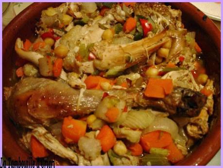 Tajine Poulet et légumes pour couscous marocain