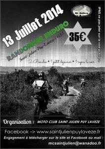 Rando moto du Moto-Club de Saint Julien Puy Lavèze (63) le 13 juillet 2014