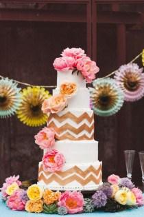 La folie du chevron! wedding-cakes
