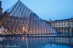 Louvre-pyramid-night The Louvre Pyramid at dusk